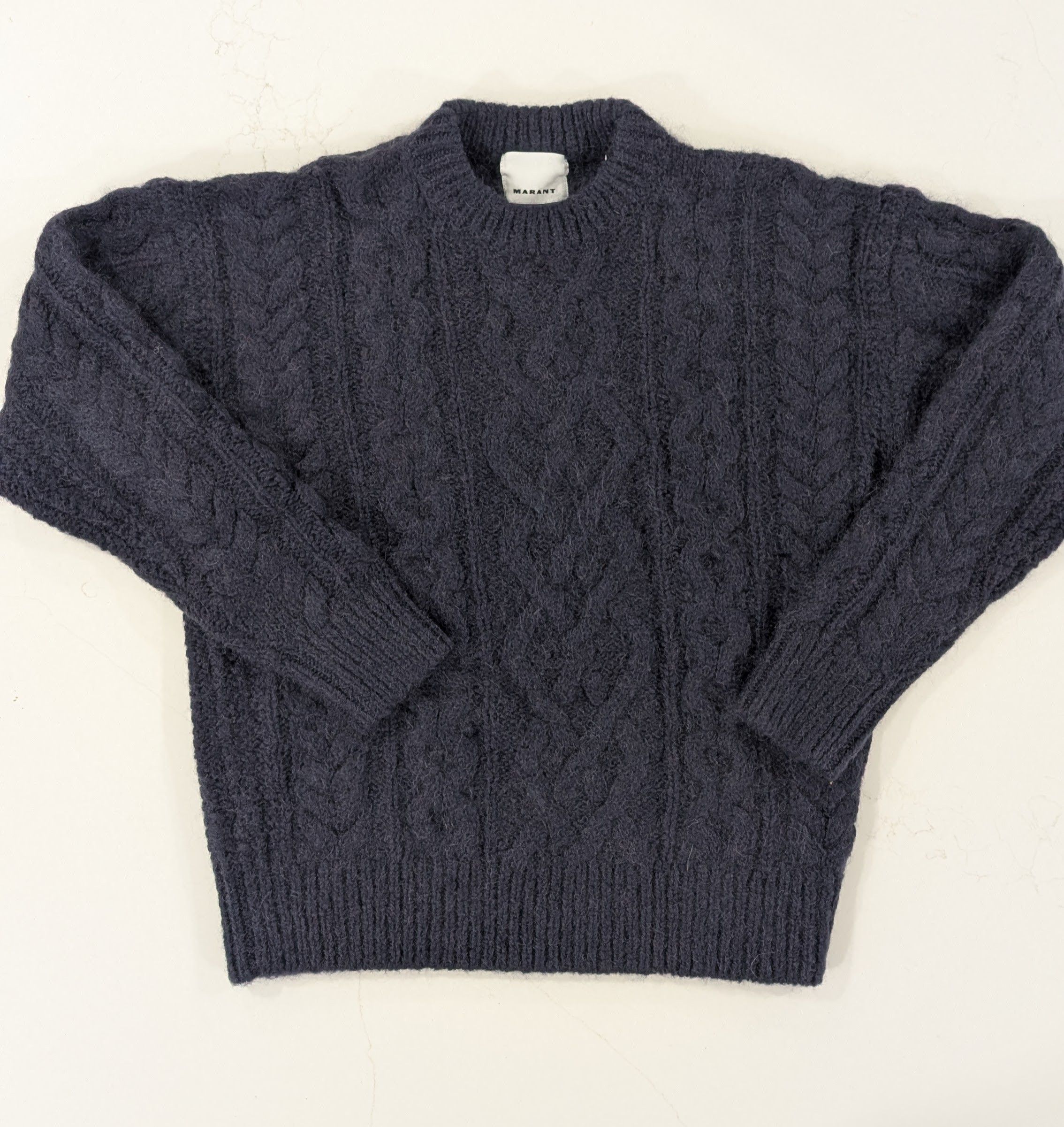 Isabel Marant Isabel Marant Erik Sweater Mohair Midnight Blue Cable Knit Size US S / EU 44-46 / 1 - 1 Thumbnail