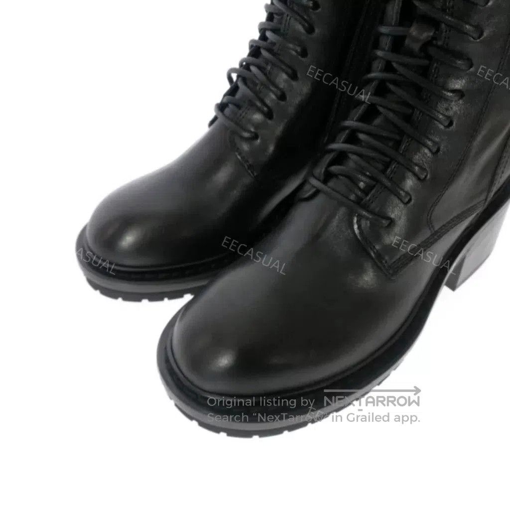 Ann Demeulemeester Elegant Black Leather High Heeled Boots. Size US 4 / IT 34 - 3 Thumbnail