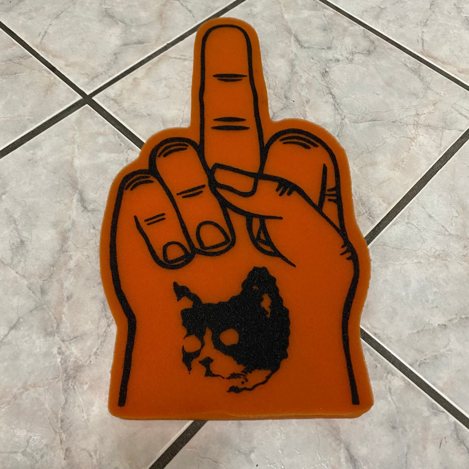 Odd Future OFWGKTA Tyler the Creator Foam Middle Finger Orange | Grailed