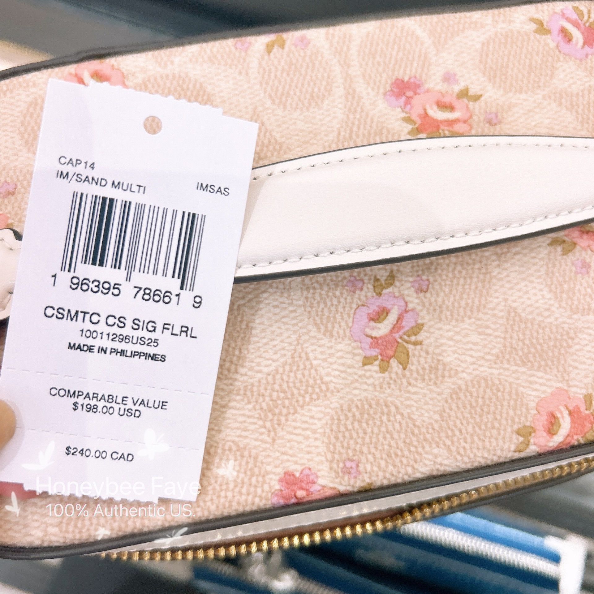Coach Cosmetic Case In Signature Canvas With Floral Print CAP14 Size ONE SIZE - 6 Thumbnail