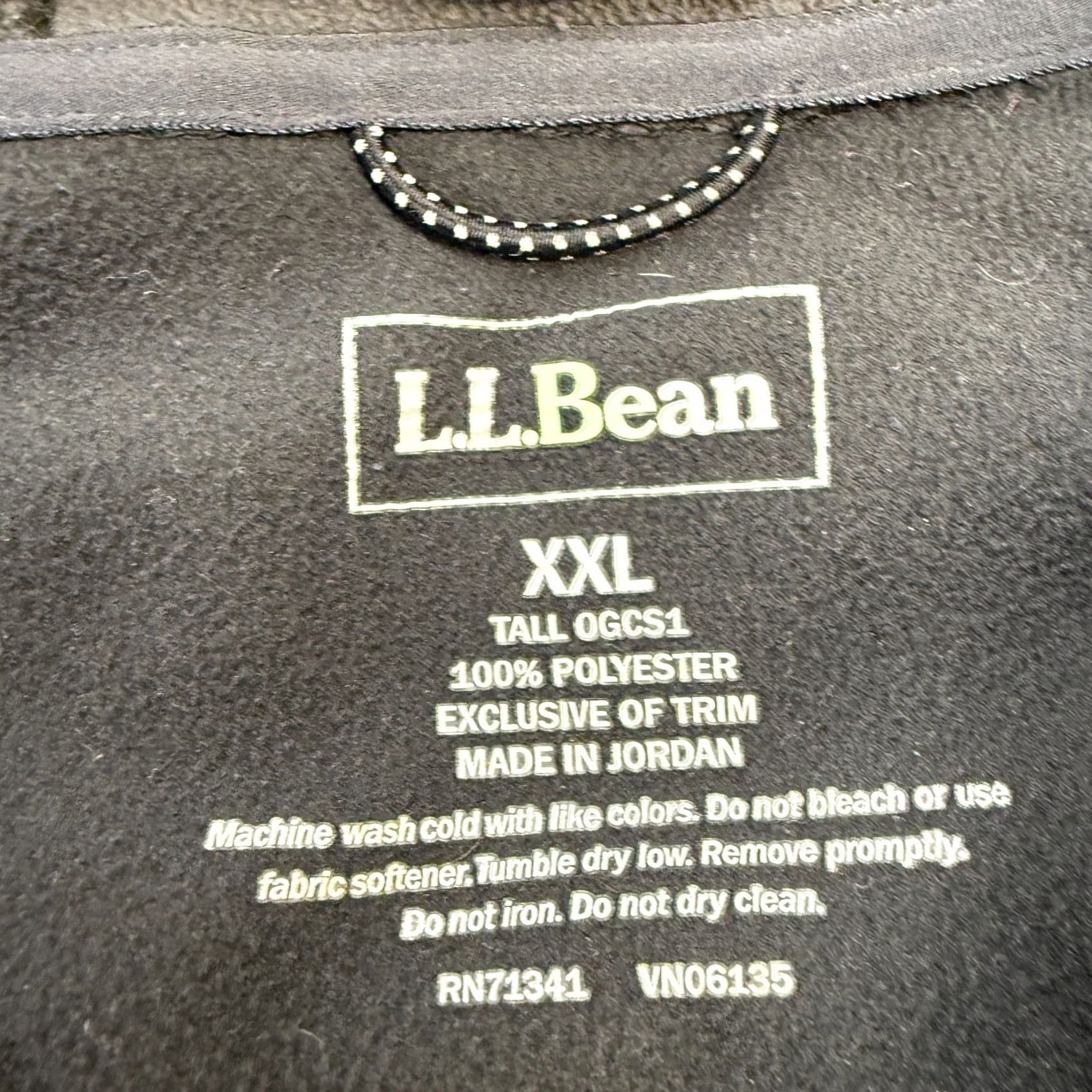 Vintage L.L. Bean Jacket Mens 2XLT Black Fleece Hooded Coat Full Zip Outdoors Casual Layer Jacket Size US XXL / EU 58 / 5 - 6 Thumbnail