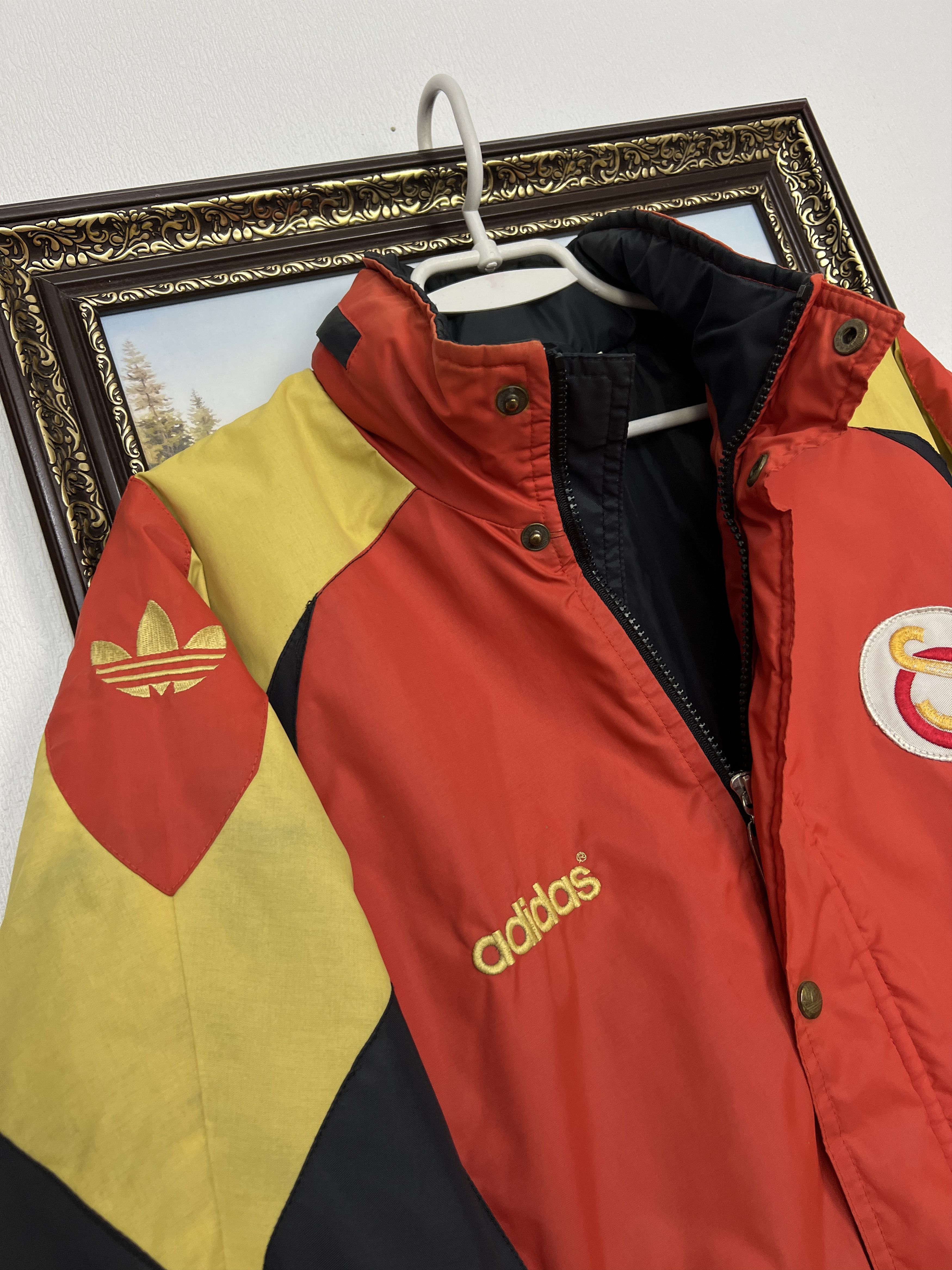 Adidas Vintage 90's Galatasaray Football Padded Jacket Soccer Rare Size US XL / EU 56 / 4 - 4 Thumbnail