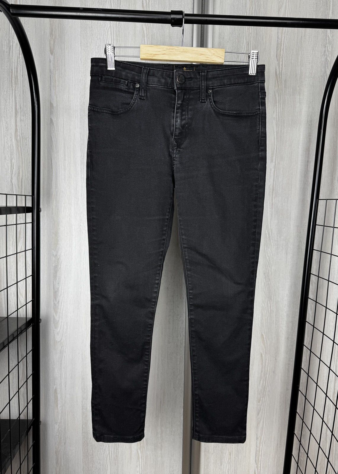 Vivienne Westwood Vivienne Westwood Anglomania Black grey big logo jeans sz 27 Size 27" / US 4 / IT 40 - 3 Thumbnail