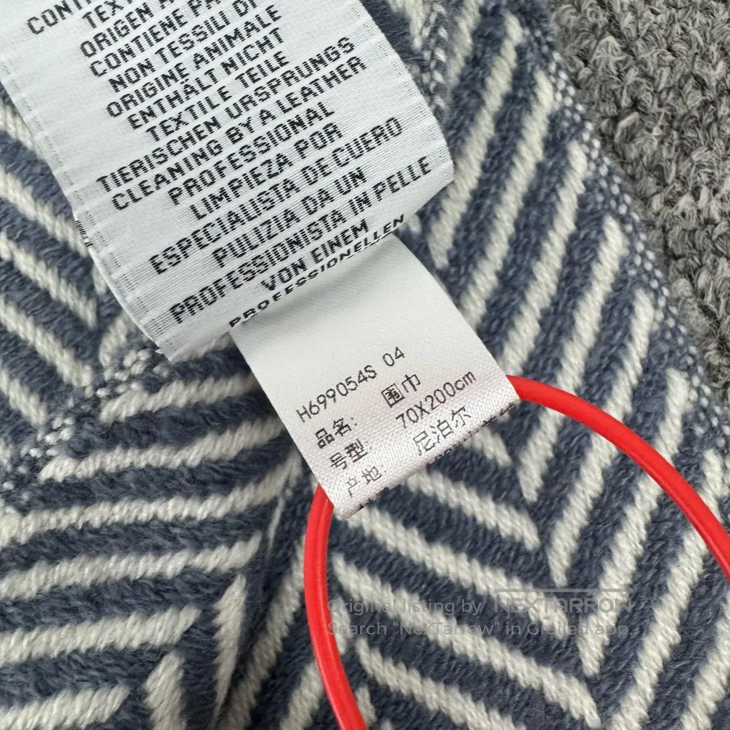 Hermes Hermes V-shaped fringe scarf; cashmere scarf| Size ONE SIZE - 5 Thumbnail