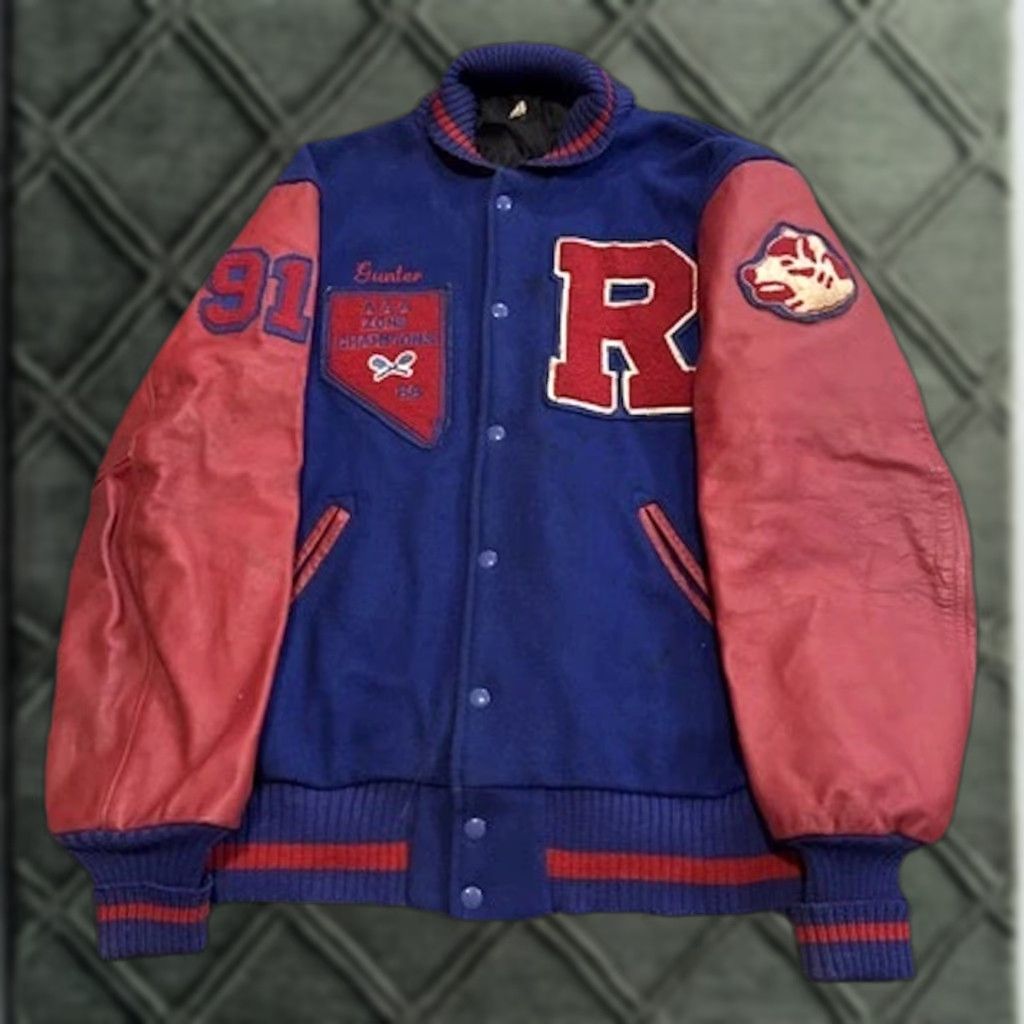 Vintage VINTAGE 1988 Arizona Tennis Champions Letterman Varsity Jacket XL Red Blue “R” Men Size US XL / EU 56 / 4 - 1 Thumbnail