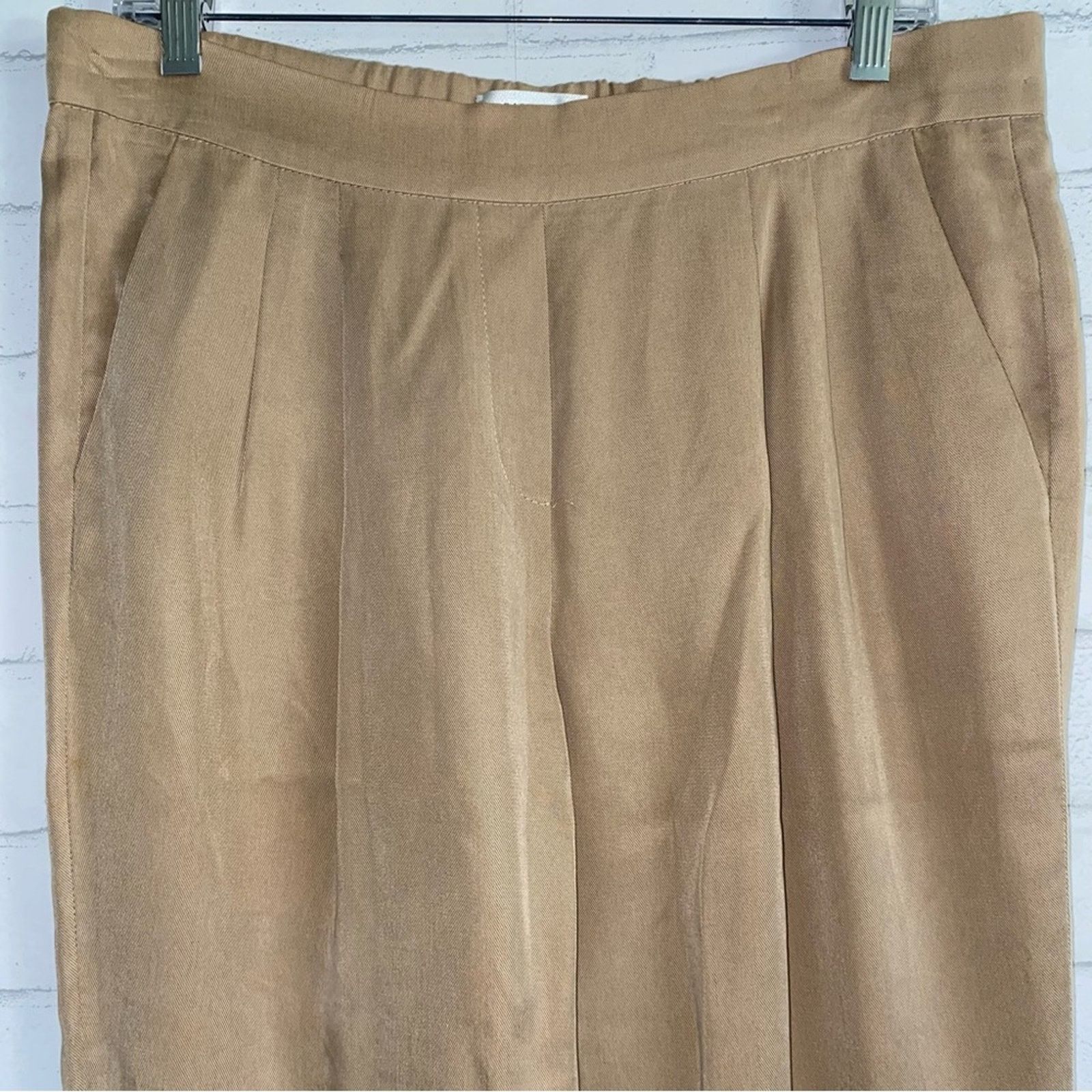 Aritzia BABATON Aritizia $148 Conan Lyocell Tan Trouser Pants 6 EUC Size 28" / US 6 / IT 42 - 4 Thumbnail