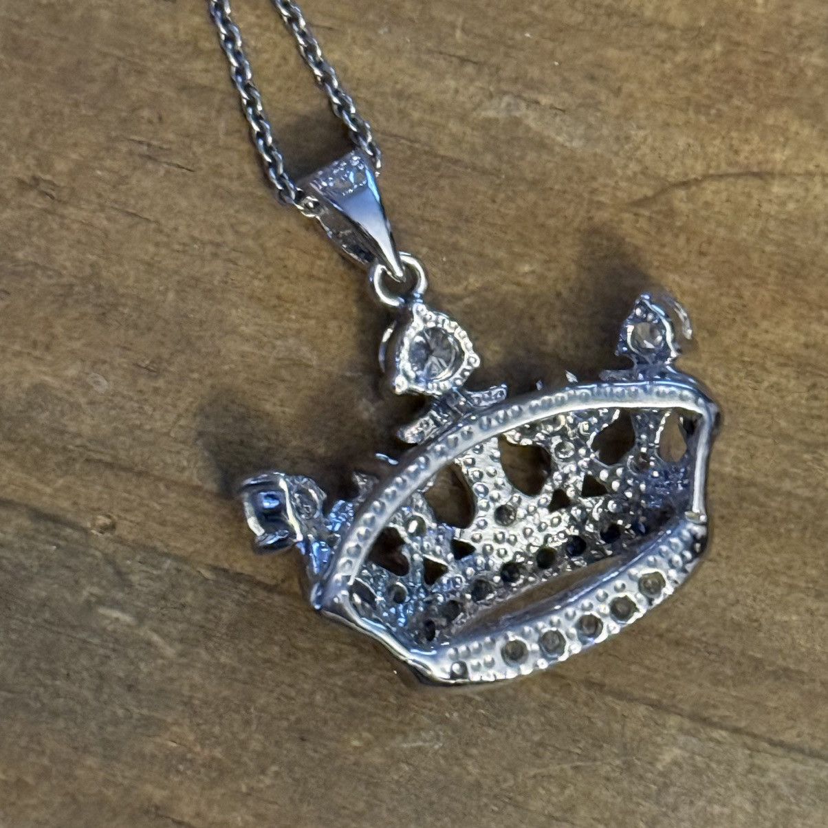 Vintage Vintage Ross Simons 925 pave crown pendant necklace Size ONE SIZE - 5 Thumbnail
