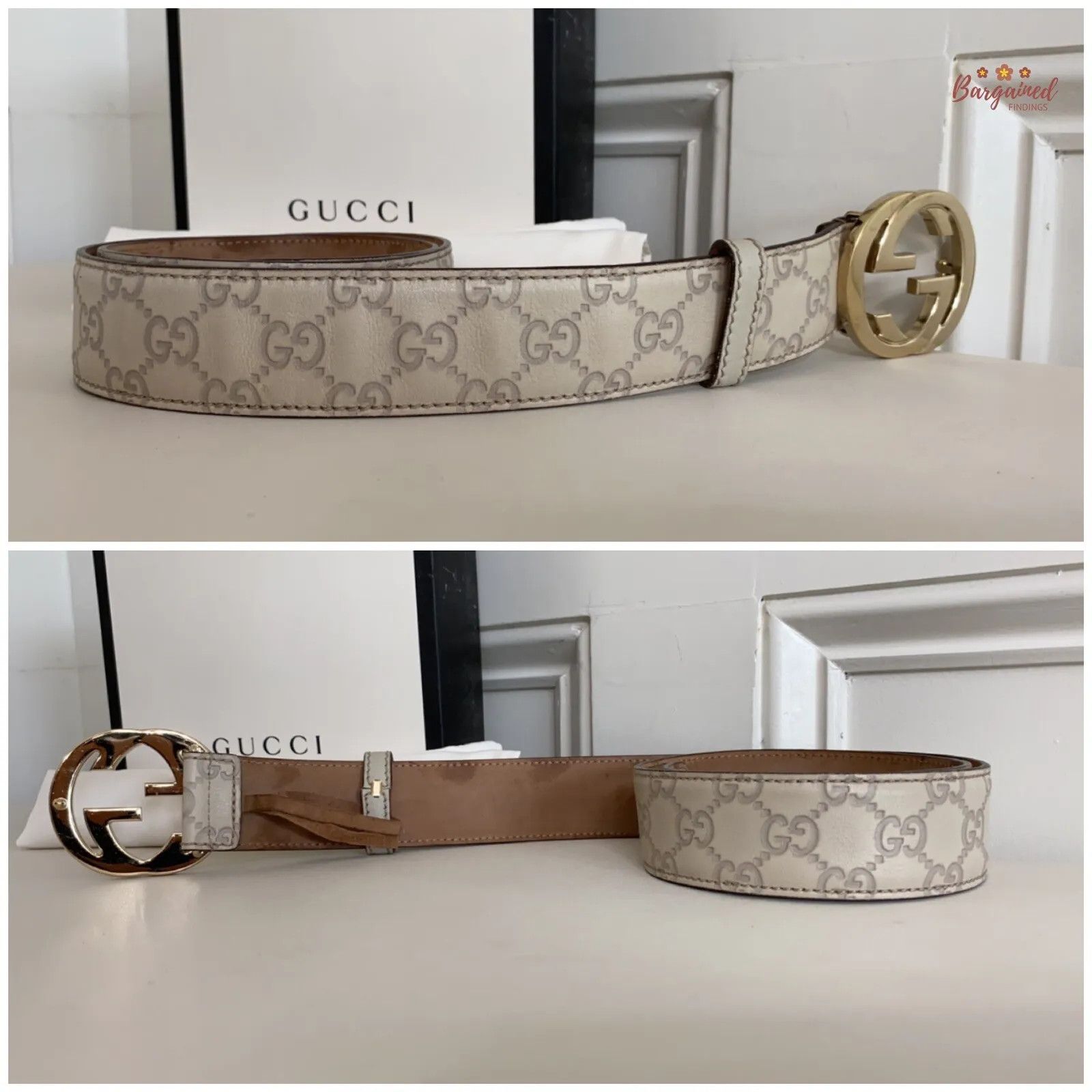 Gucci Gucci Guccissima Leather Gold Interlocking G Buckle Belt Size 30 - 7 Thumbnail