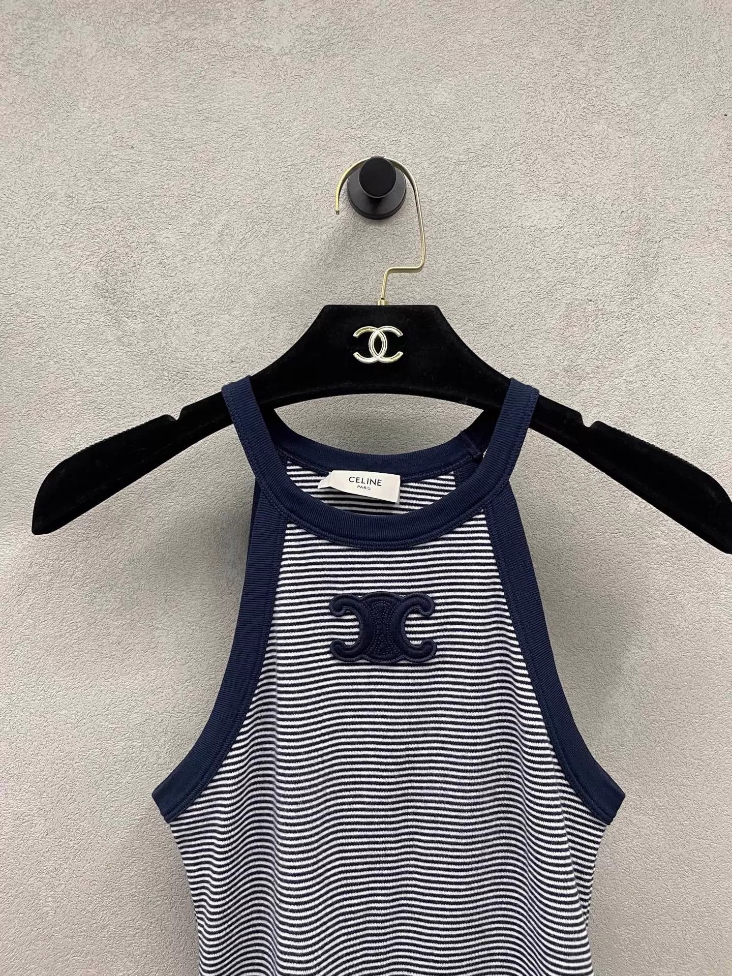 Celine CELINE striped tank top slim fit casual cotton S Size S / US 4 / IT 40 - 3 Thumbnail