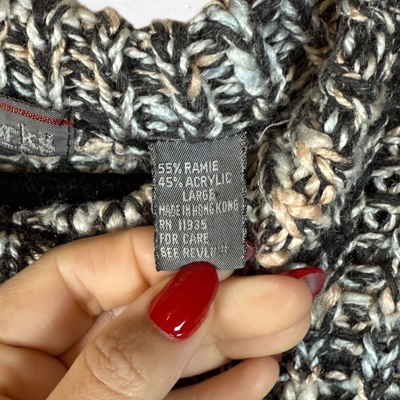 Other YarnWorks Chunky Knit Heavyweight Sweater Women's L Gray Size L / US 10 / IT 46 - 3 Thumbnail