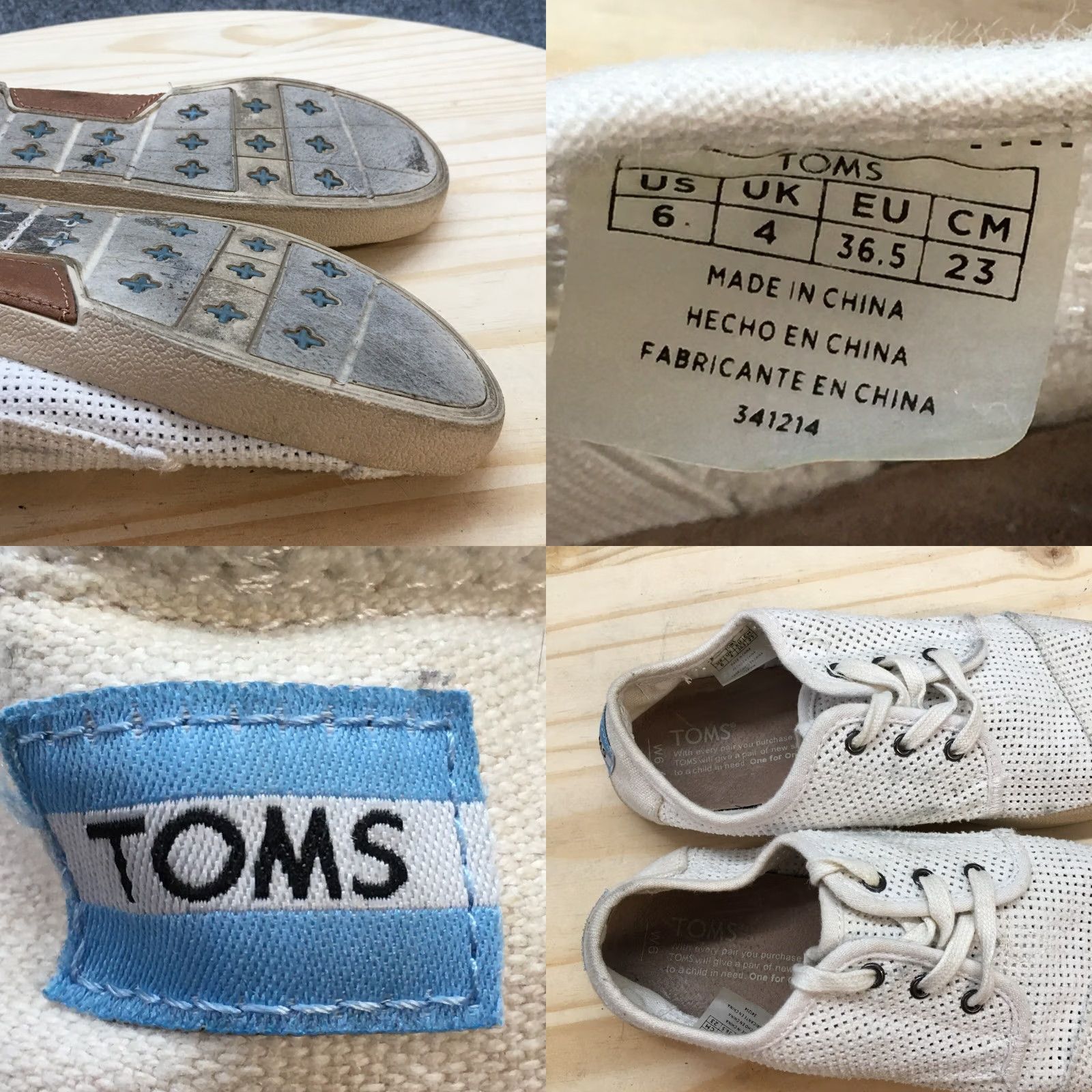 Toms TOMS Shoes Womens 6 Paseo Comfort Sneakers White Leather Lace Up Low Top Sneaker Mens? Size M / US 6-8 / IT 42-44 - 9 Thumbnail
