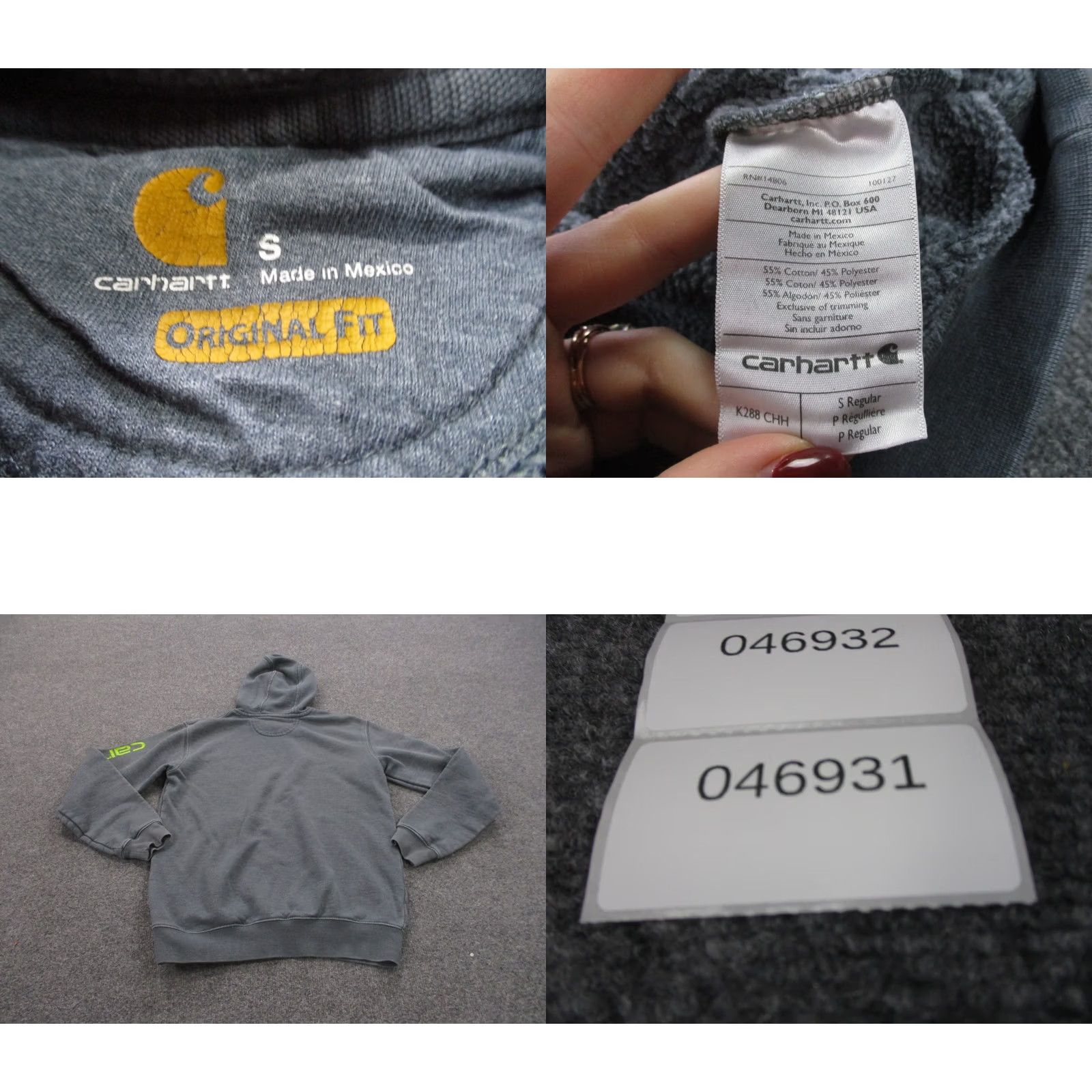 Carhartt Carhartt Hoodie Gray S Pullover Workwear Logo Sweatshirt Men Size US S / EU 44-46 / 1 - 8 Thumbnail
