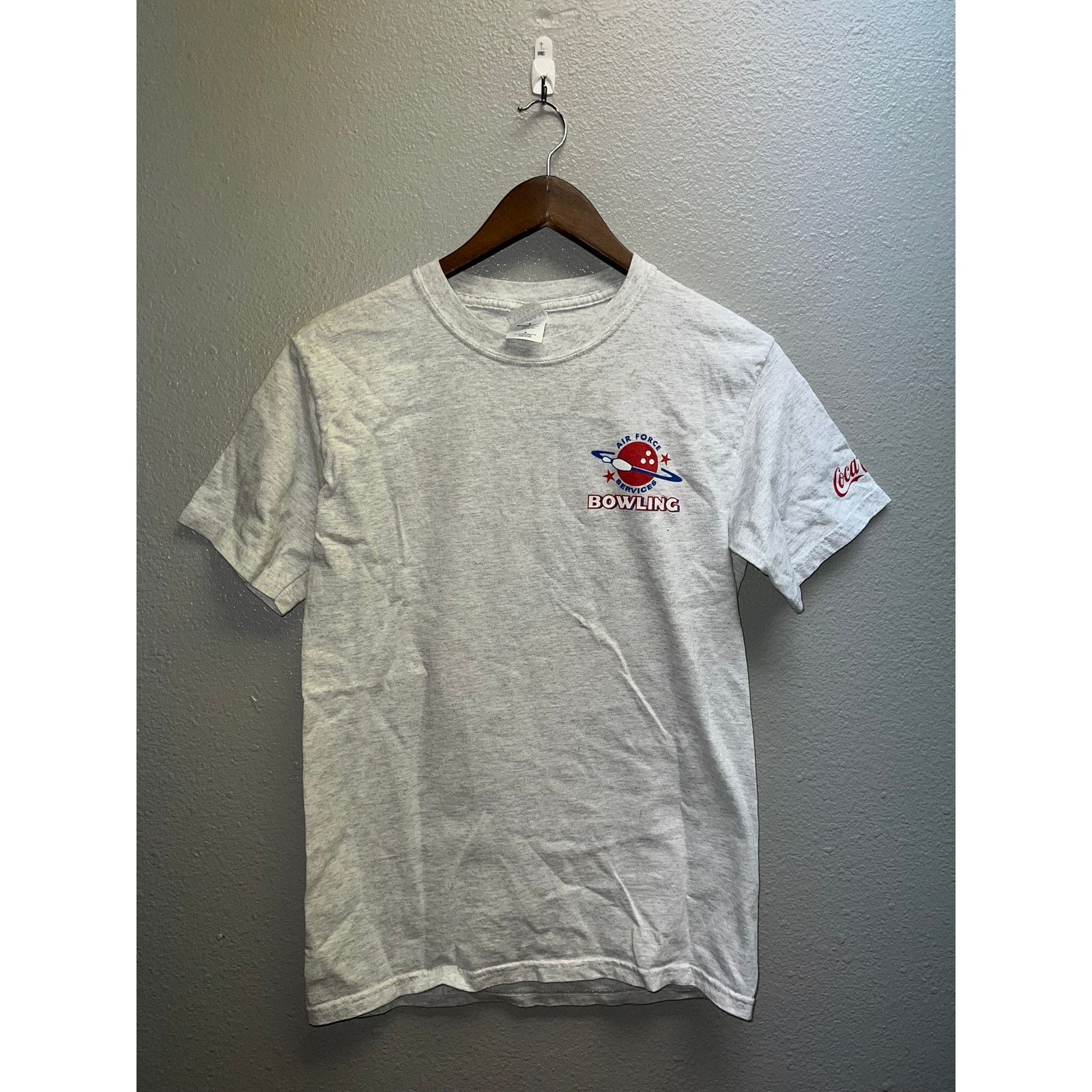 Gildan Air Force Shirt Bowling Services Strike Force Tee Gray Small Size US S / EU 44-46 / 1 - 2 Thumbnail