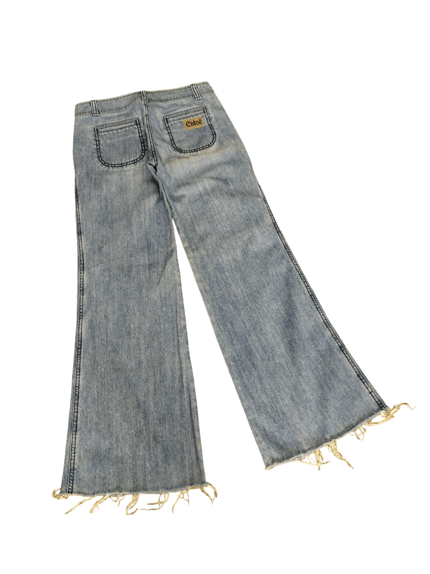 Chloe Flare Jeans Vintage 90s Chloe Release Hem Boot Cut Size 27" / US 4 / IT 40 - 15 Thumbnail