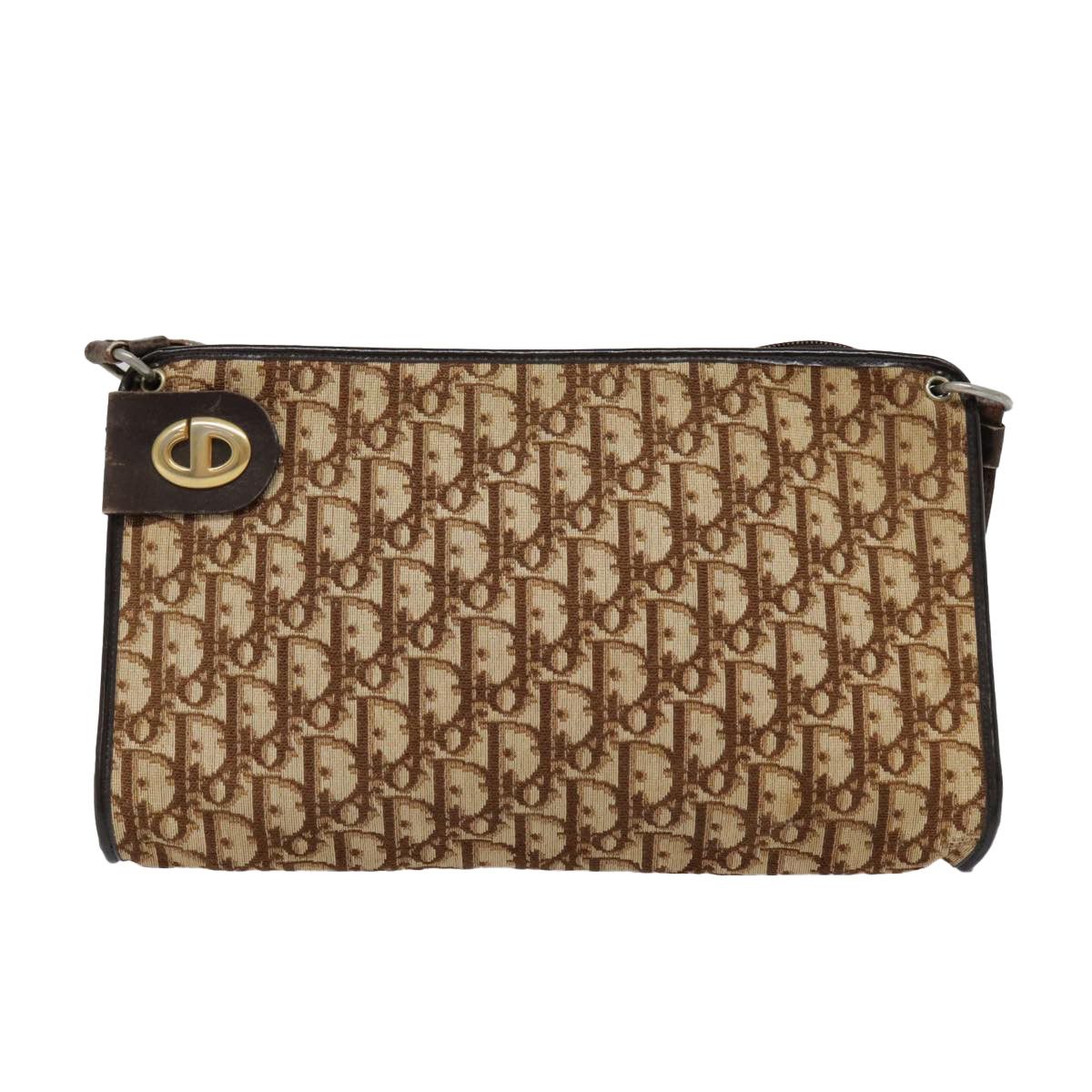 Dior Trotter Brown Canvas Shoulder Bag (Pre-Owned) Size ONE SIZE - 1 Thumbnail