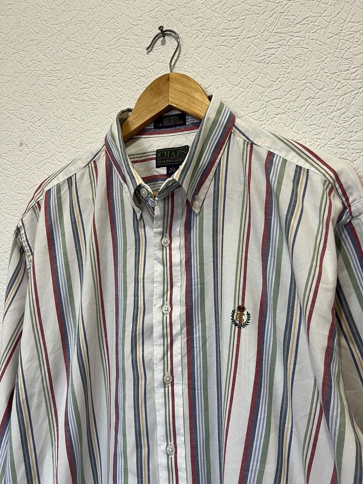 Chaps Ralph Lauren Vintage Chaps Ralph Lauren Shirt Striped Size US M / EU 48-50 / 2 - 2 Thumbnail