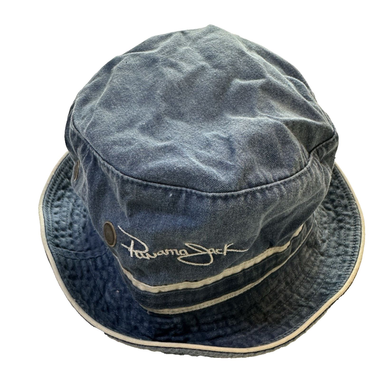 Panama Jack Panama Jack Blue Denim Bucket Sun Hat Vinted LR Cotton Size ONE SIZE - 1 Thumbnail