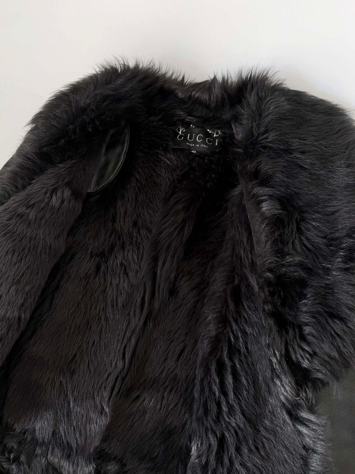 Gucci 2000’s Gucci by Tom Ford Black Shearling Leather Coat Size XS / US 0-2 / IT 36-38 - 6 Thumbnail