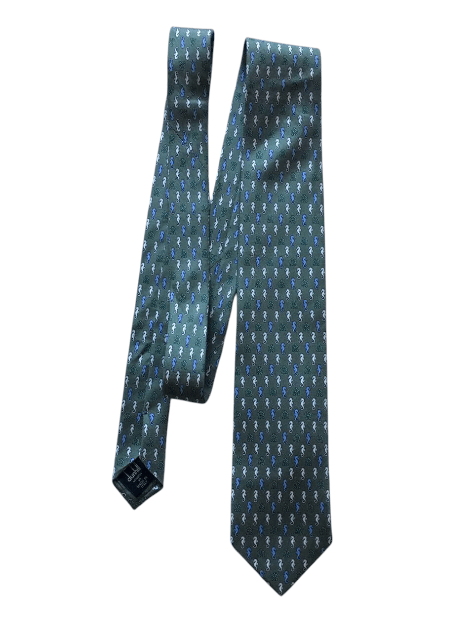 Alfred Dunhill Dunhill London Mulberry Silk Tie Seahorse Pattern Size ONE SIZE - 1 Thumbnail