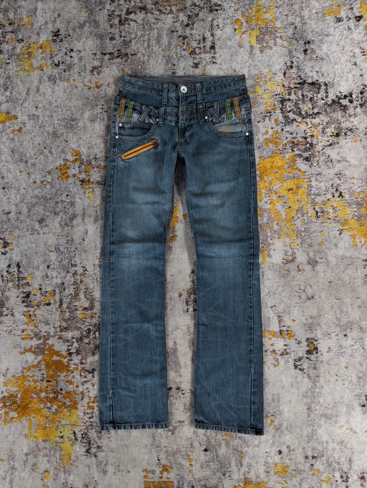 Japanese Brand double focus double waist Jeans Size US 31 - 1 Thumbnail