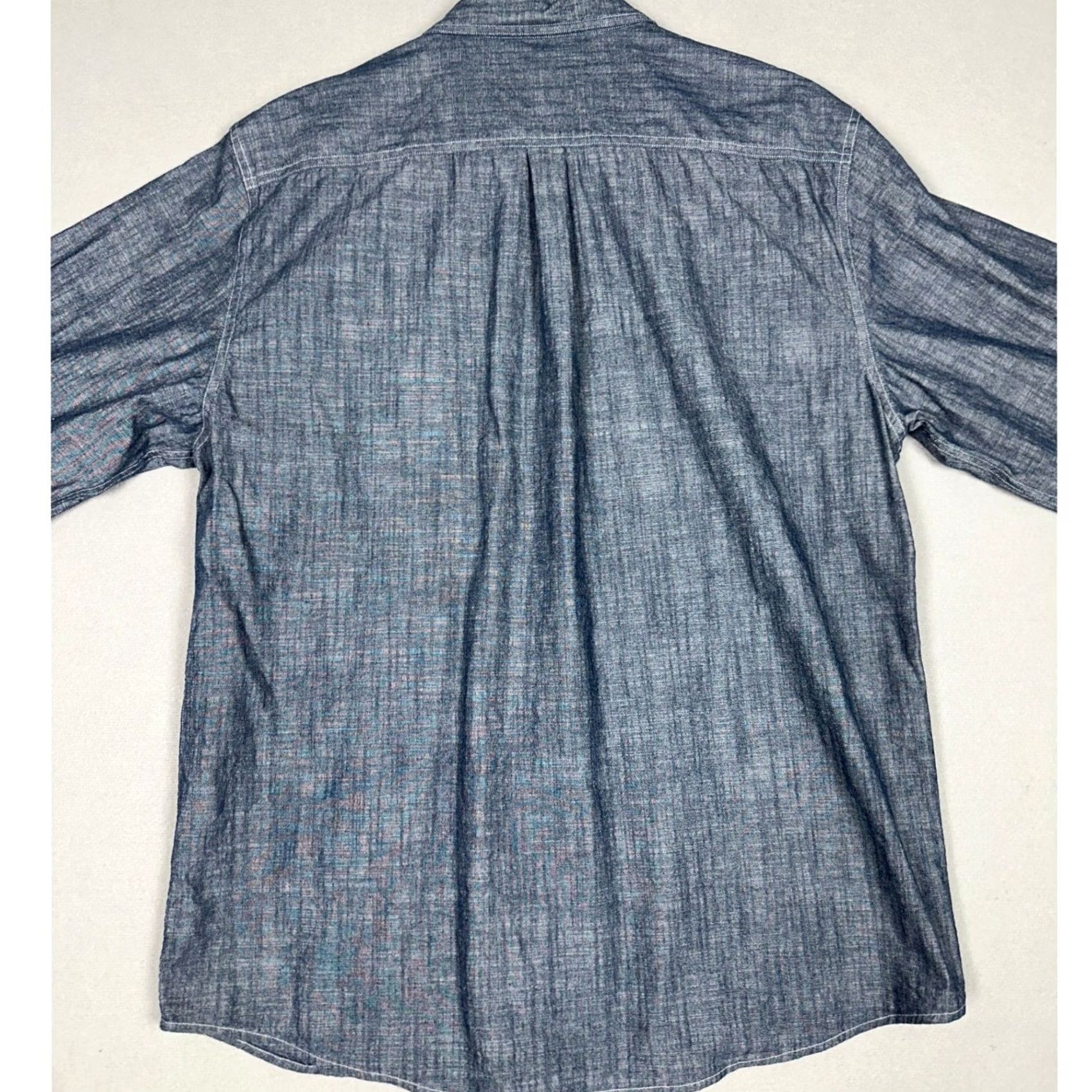 Vintage Dubinix Shirt Mens Large Blue Button Up Workwear Long Sleeve Size US L / EU 52-54 / 3 - 3 Thumbnail