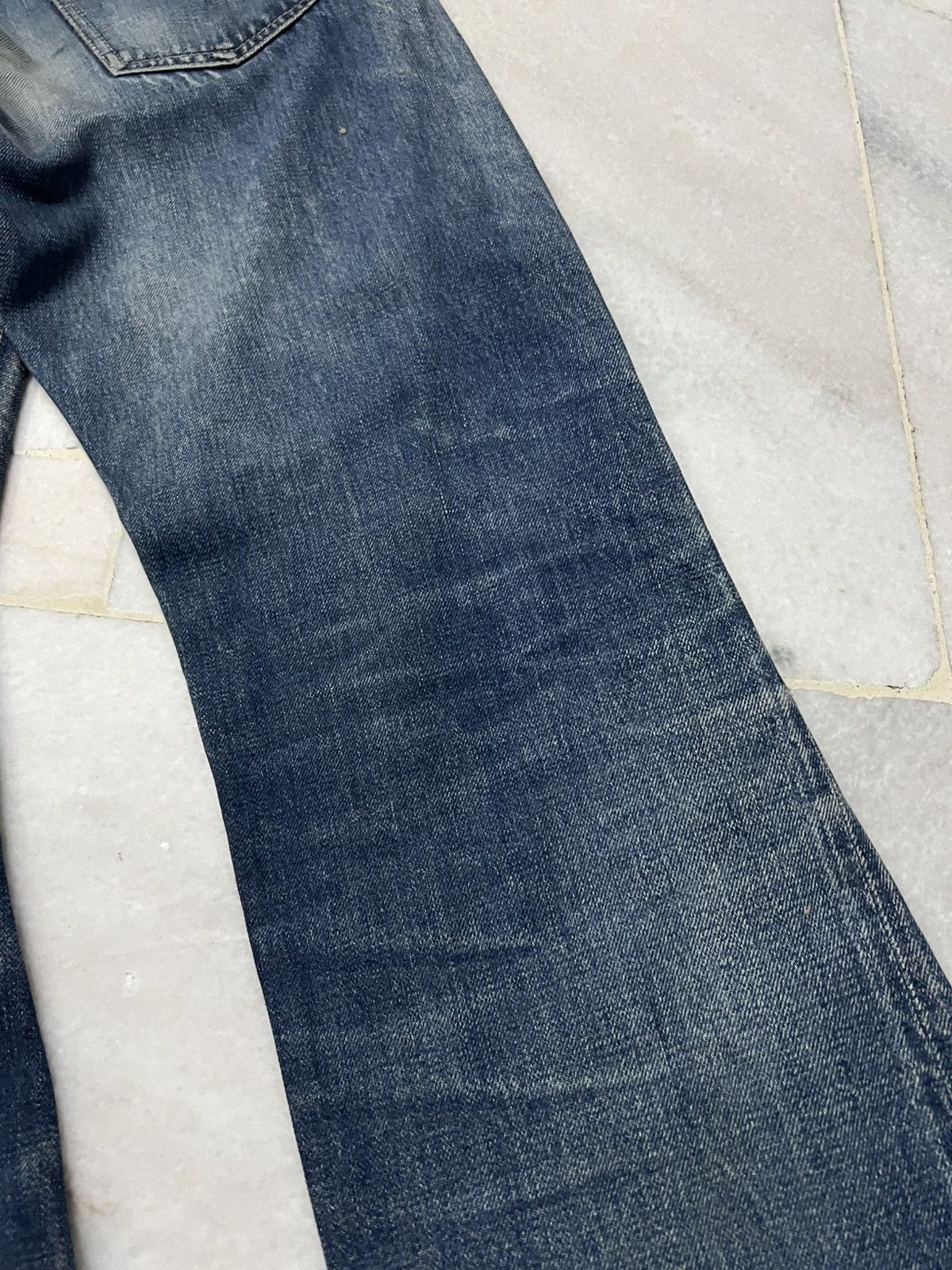 If Six Was Nine × Japanese Brand × Spellbound 💥90’s💥Vintage Spellbound Distress Selvedge Mud Wash Jeans Size US 31 - 17 Thumbnail