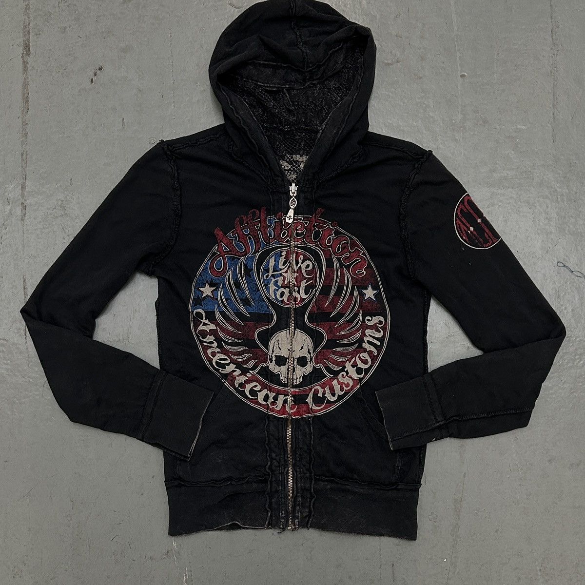 Affliction Affliction “Live Fast / American Customs” Reversible Size S / US 4 / IT 40 - 1 Thumbnail