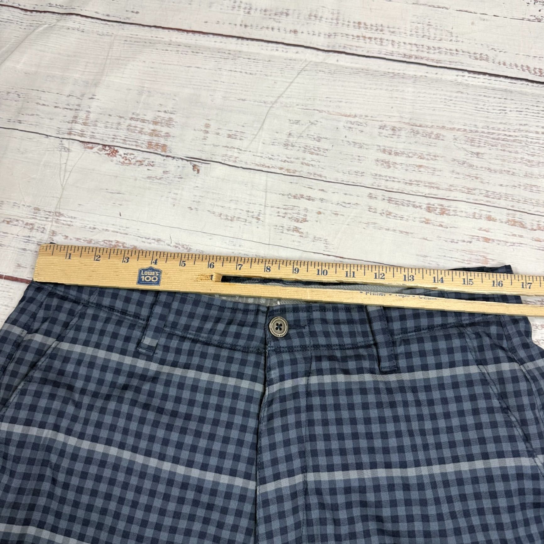 Under Armour Under Armour Blue Checkered Golf Chino Shorts Performance Flat Front Men's Sz 34 Size US 34 / EU 50 - 2 Thumbnail