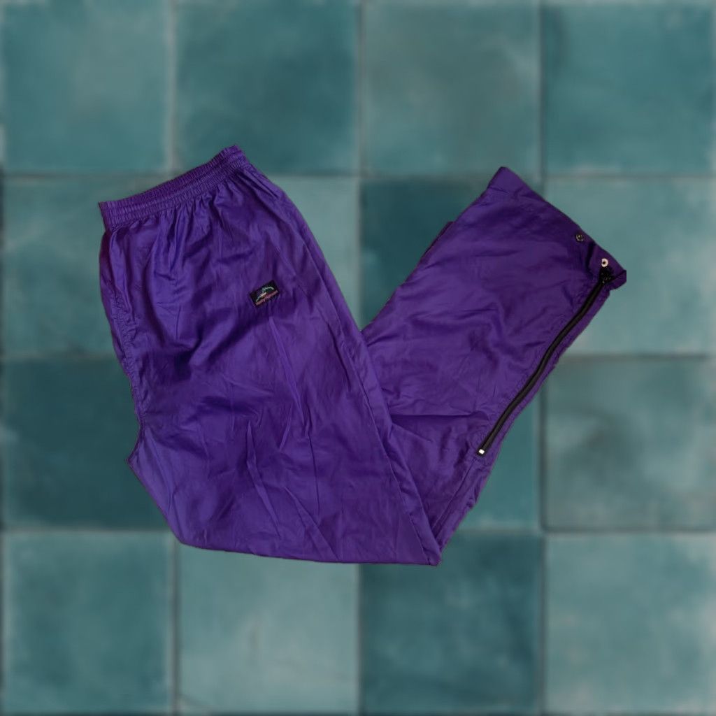 Helly Hansen VINTAGE Helly Hansen Windbreaker Hiking Pants Mens Large NWT 90s Purple Rain Pants 90s Mens Size US 33 - 1 Thumbnail