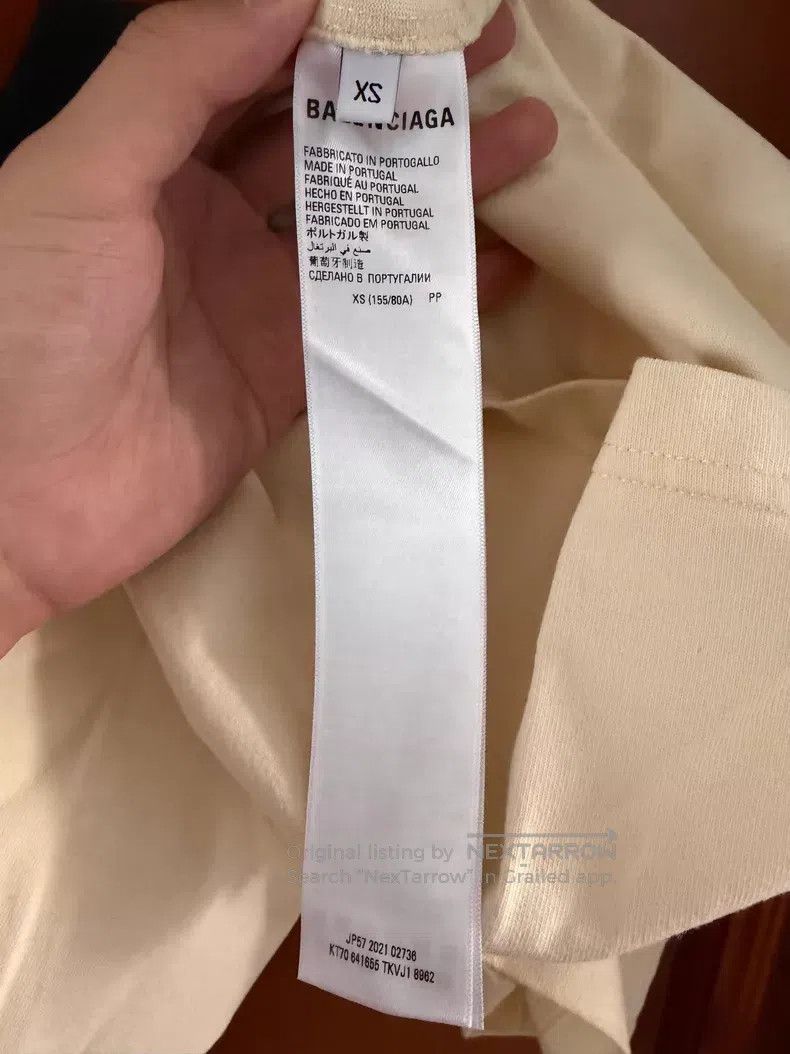 Balenciaga Balenciaga Beige Coke logo embroidered short-sleeve T-shir Size US XS / EU 42 / 0 - 4 Thumbnail