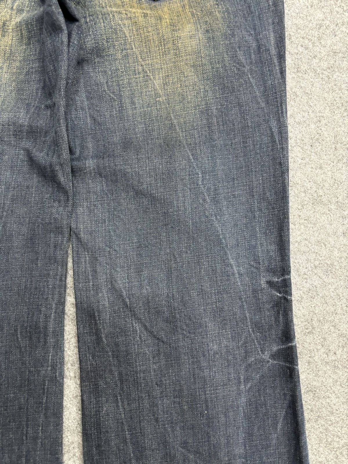 Japanese Brand 💥Flare💥Insane 90s Style Blue Rusty Distressed Denim F561 Size US 30 / EU 46 - 16 Thumbnail