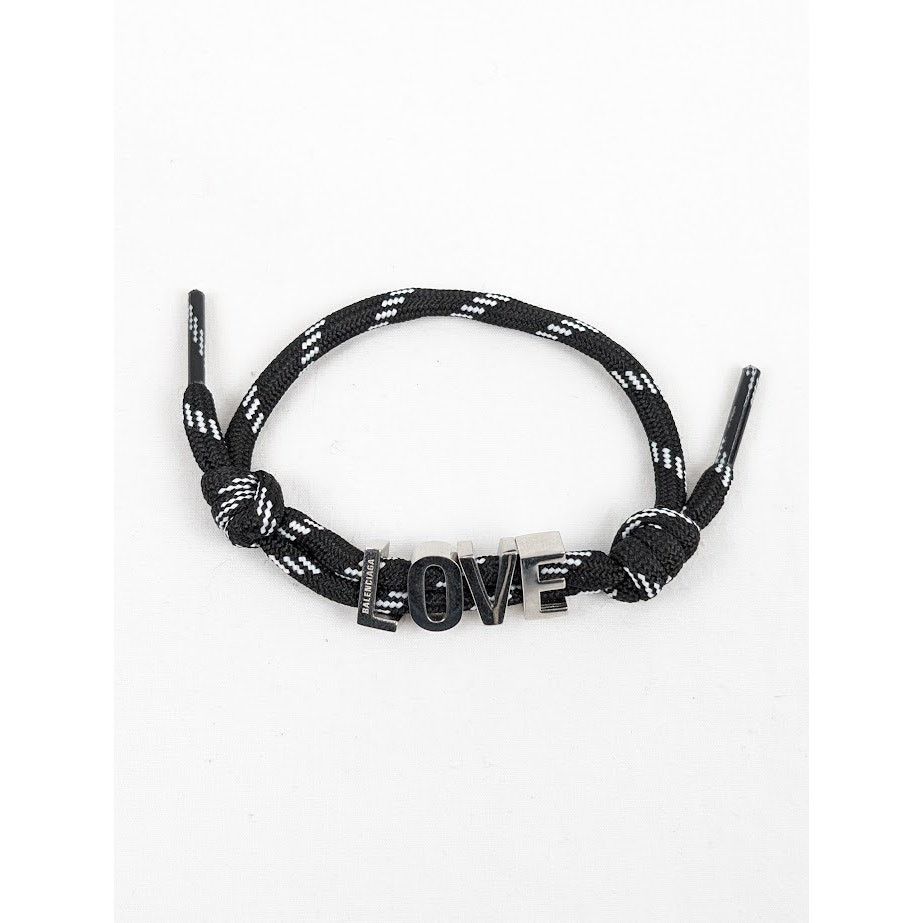 Balenciaga o1rshd1 Size: OS / Plate Love Bracelet in Black/White Size ONE SIZE - 4 Thumbnail
