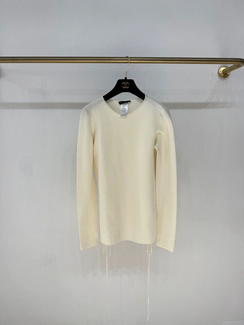 The Row The Row White Strappy Wool Sweater - dmc Size US S / EU 44-46 / 1 - 1 Thumbnail