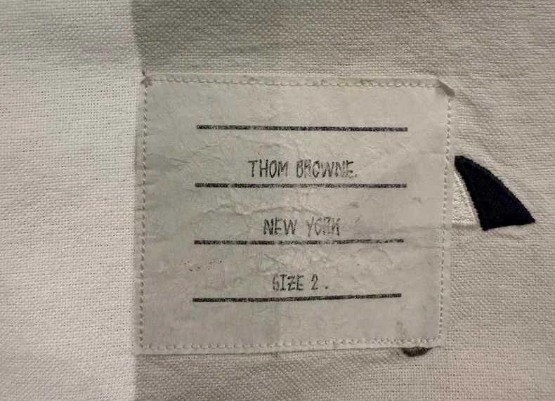 Thom Browne Thom Browne size2 Embroidered shirt with white embroidery Size US M / EU 48-50 / 2 - 4 Thumbnail