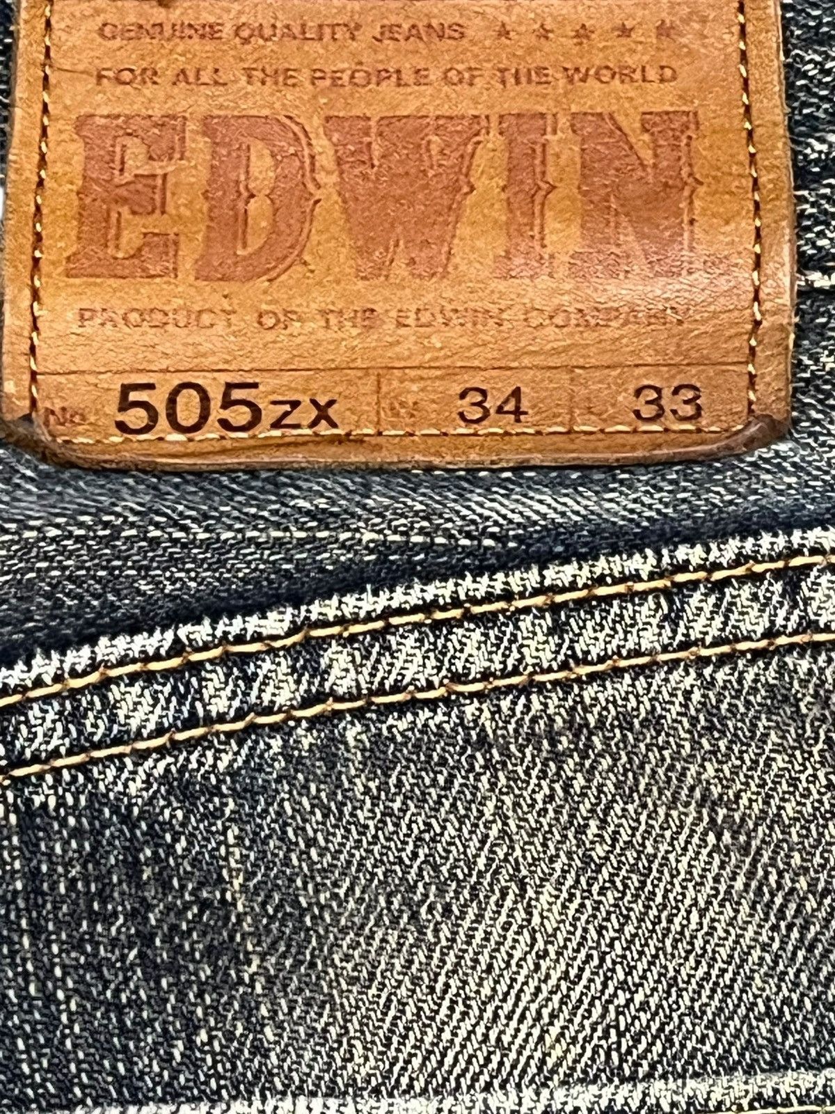 Edwin Vintage Edwin 505zx Mudwash Faded Grunge Denim Size US 35 - 8 Thumbnail