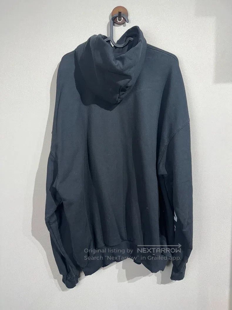 Balenciaga Balenciaga Ripped Hoodie with Web Embroidery Size US S / EU 44-46 / 1 - 2 Thumbnail