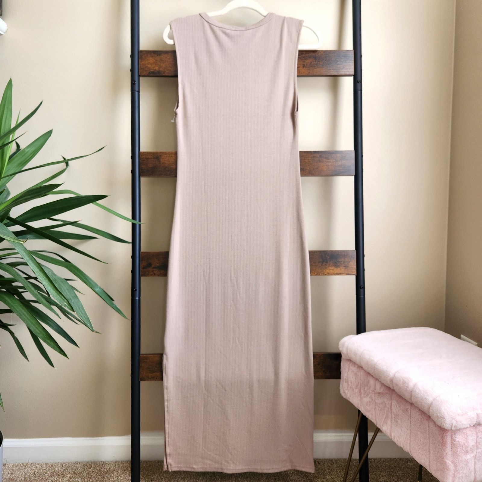 BB Dakota BB Dakota Women Toffee Ribbed Knit Bodycon Midi Dress Size M Size M / US 6-8 / IT 42-44 - 5 Thumbnail
