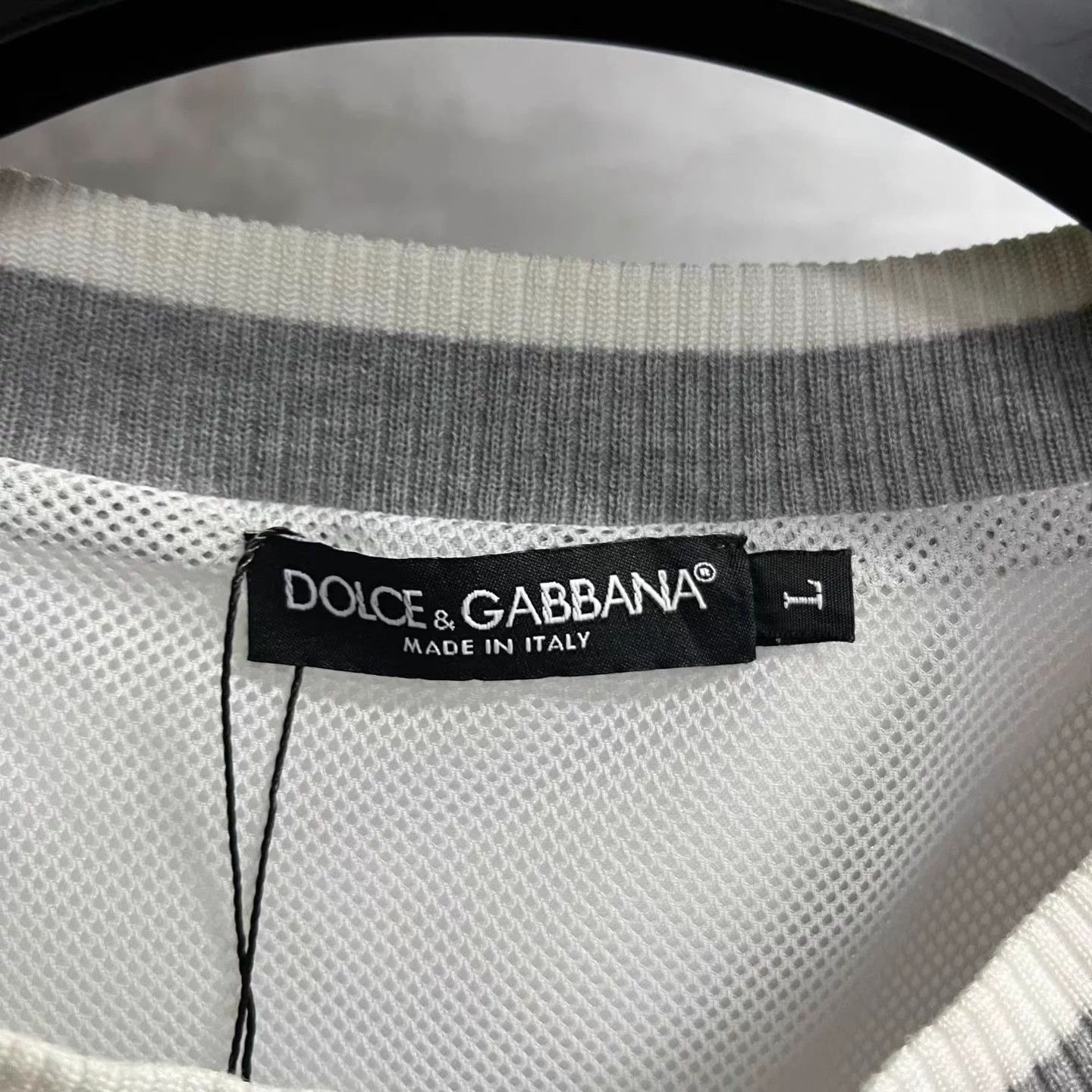 Dolce & Gabbana Dolce & Gabbana Color Blocked Striped Crewneck T-shirt L Size US L / EU 52-54 / 3 - 3 Thumbnail