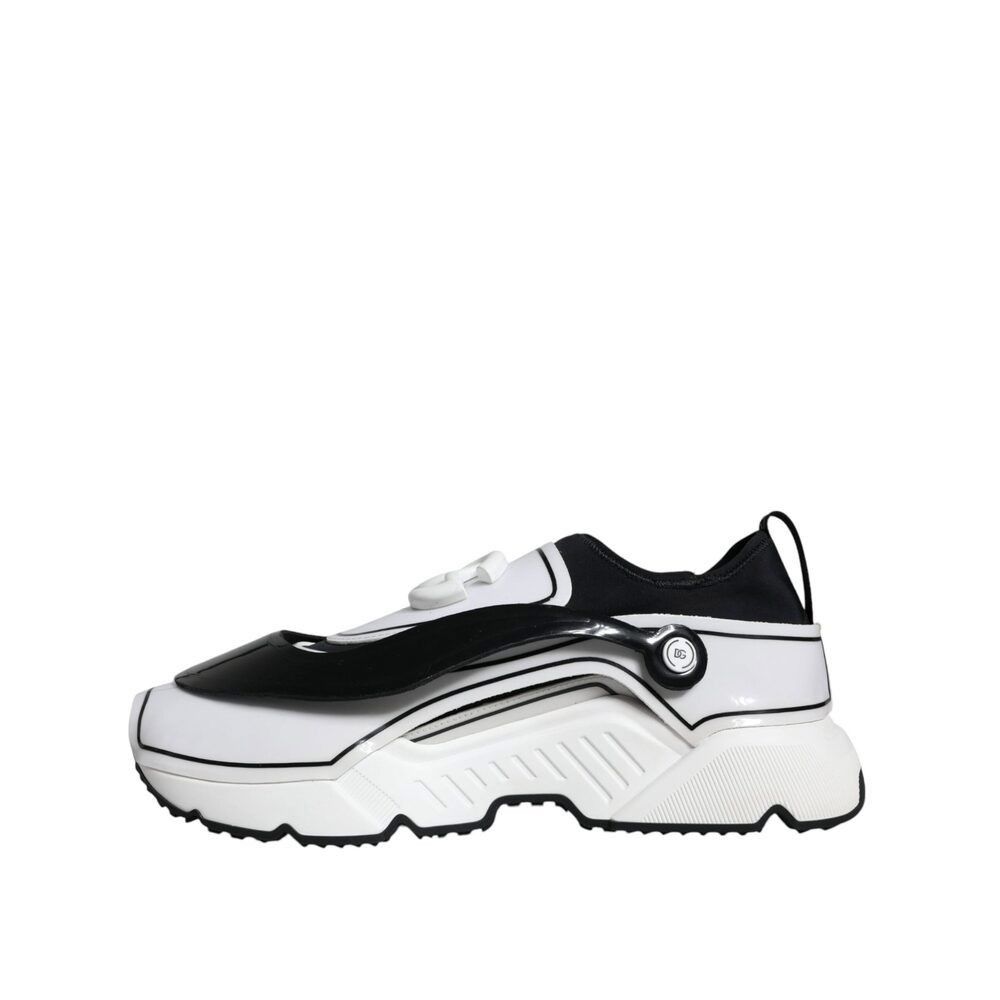 Dolce & Gabbana Dolce & Gabbana White Black Logo Plaque Daymaster Sneakers S Size US 11 / EU 44 - 5 Thumbnail