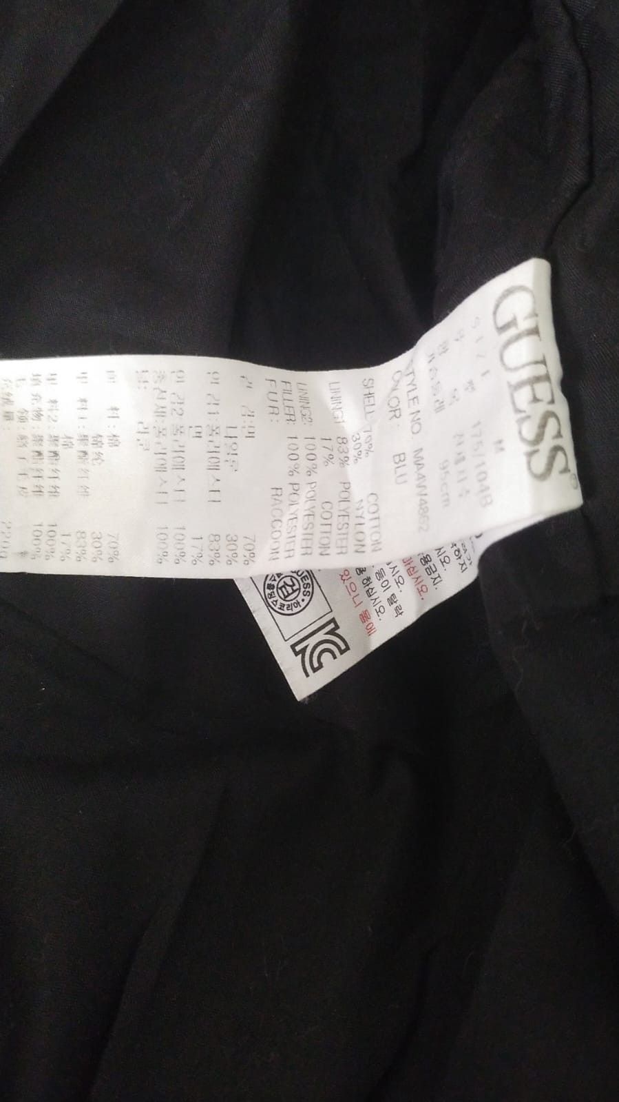 Guess GUESS Puffer Jacket Blue Goose Down with Hood Size US S / EU 44-46 / 1 - 3 Thumbnail