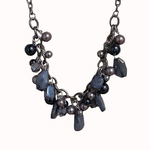 Other Paparazzi black Necklace w/matching Earrings & Red & Silve Size ONE SIZE - 6 Thumbnail