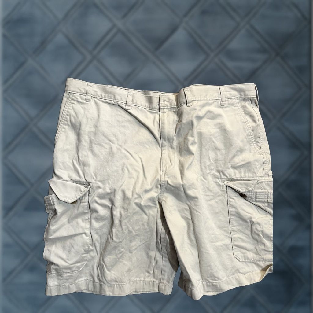 Lands' End Lands' End Cargo Shorts Mens 42 Gray High Rise Pockets Cargo 10 in Inseam Size US 42 / EU 58 - 1 Thumbnail