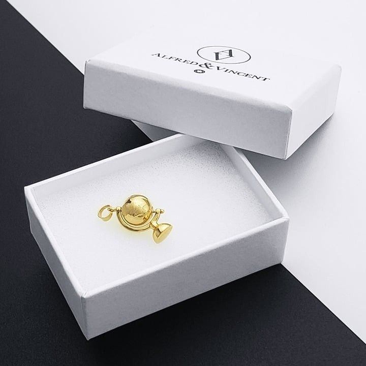 Other Globe w/ Stand Pendant 14k Yellow Gold Travel Charm Jewelry Size ONE SIZE - 2 Thumbnail