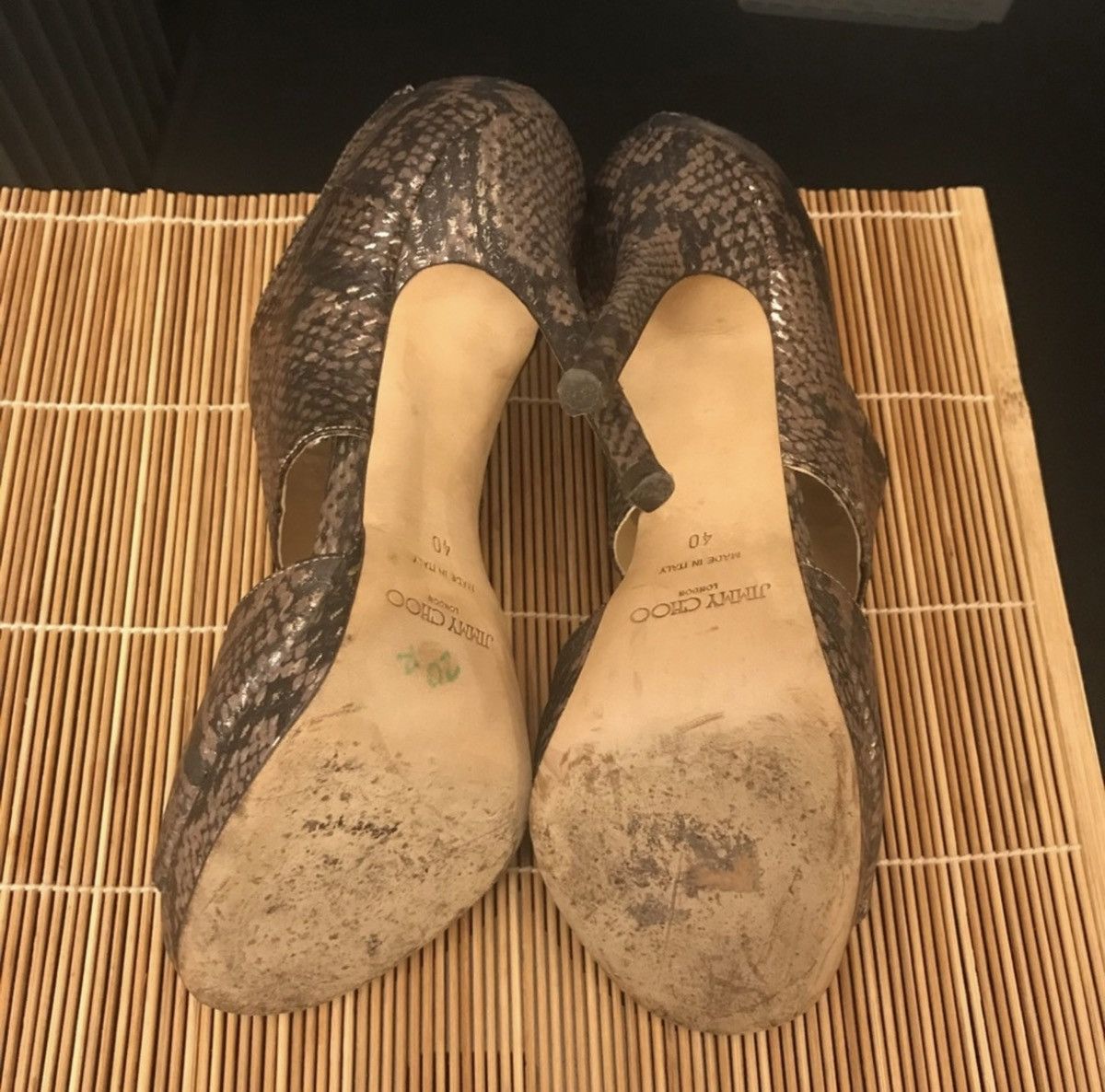 Jimmy Choo JIMMY CHOO Private Multicolor Python Leather Embossed Size US 9 / IT 39 - 6 Thumbnail