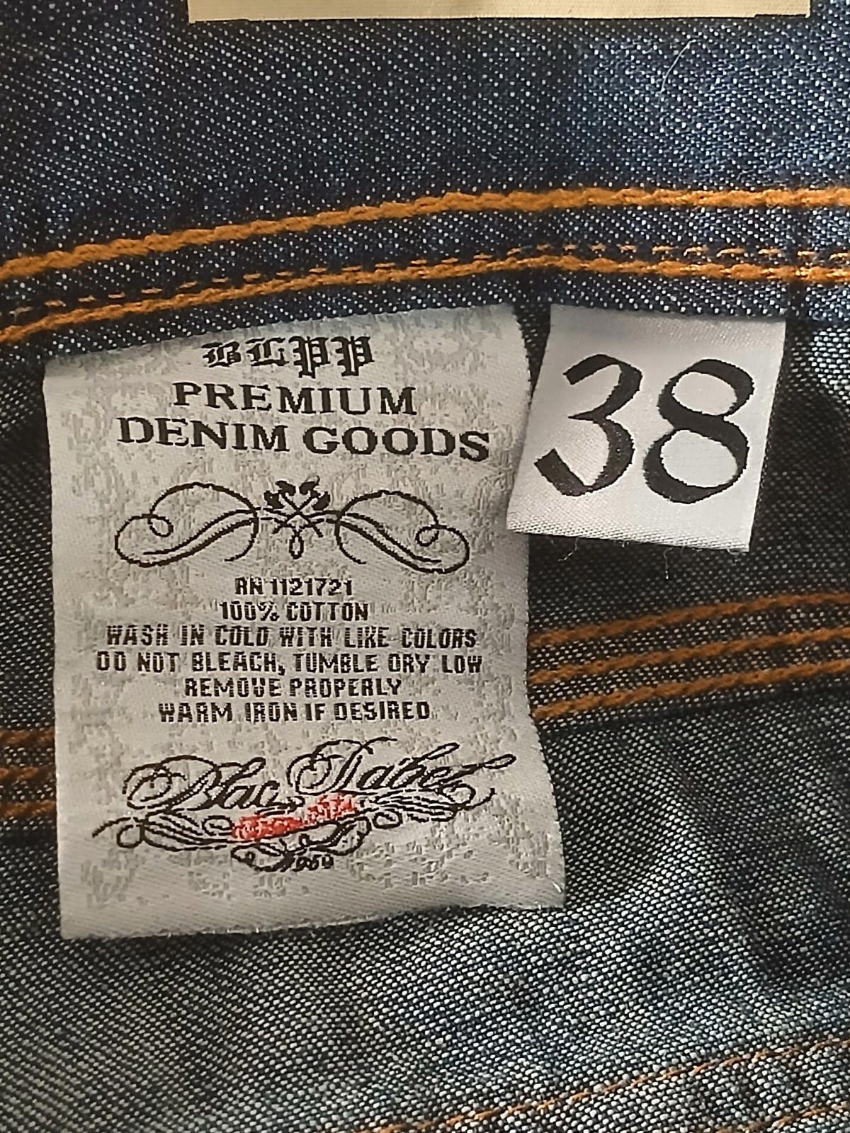 Black Label Y2K Blac Label Premium Embroidered Grunge Jeans 36x30 NWT Size US 36 / EU 52 - 3 Thumbnail