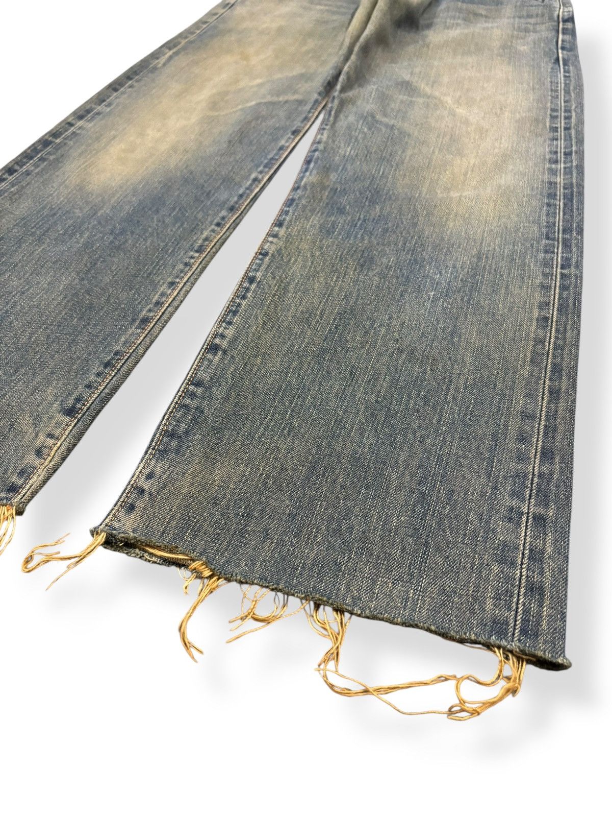 Edwin Vintage Edwin 505X Selvedge Mud Wash Baggy Frayed Leg Jeans Size US 30 / EU 46 - 10 Thumbnail