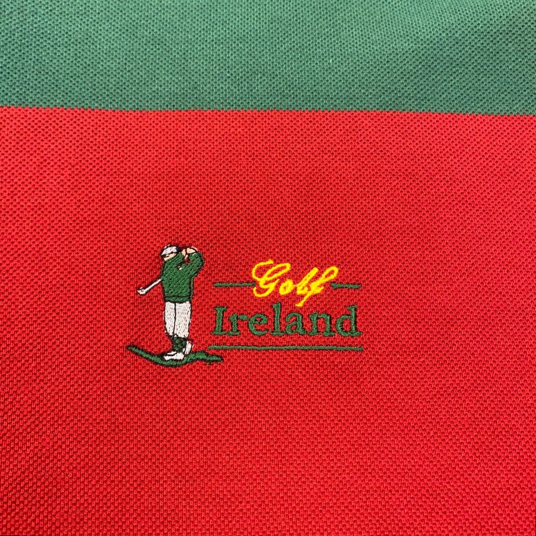 Vintage VINTAGE Blarney Woollen Mills Polo Shirt Mens L Red/Green Stripe Polo Shirt Ireland Striped Golf Logo Embroidered Size US L / EU 52-54 / 3 - 3 Thumbnail