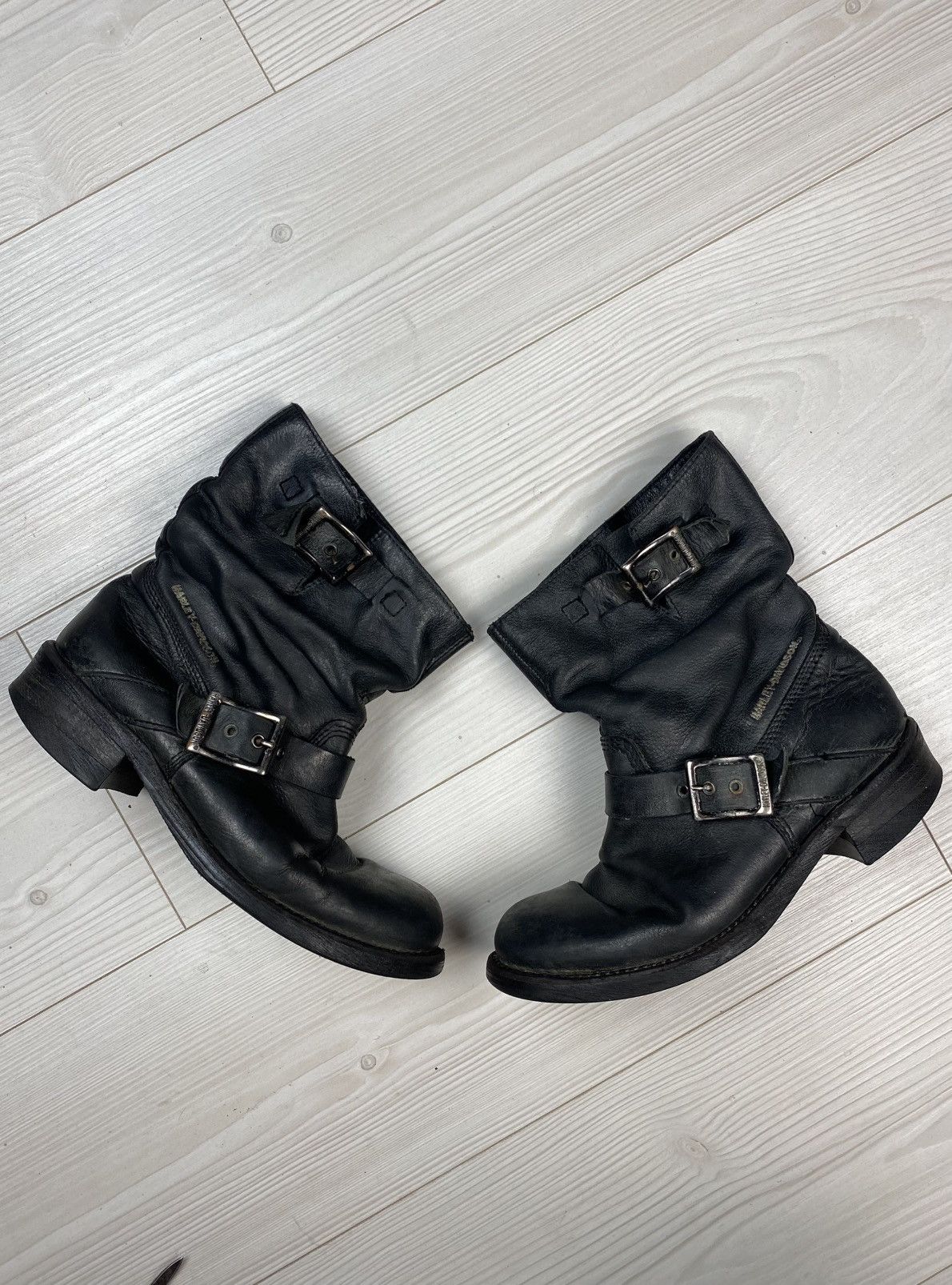 Vintage Vintage avant garde leather boots Harley Davidson y2k Size US 9 / IT 39 - 1 Thumbnail