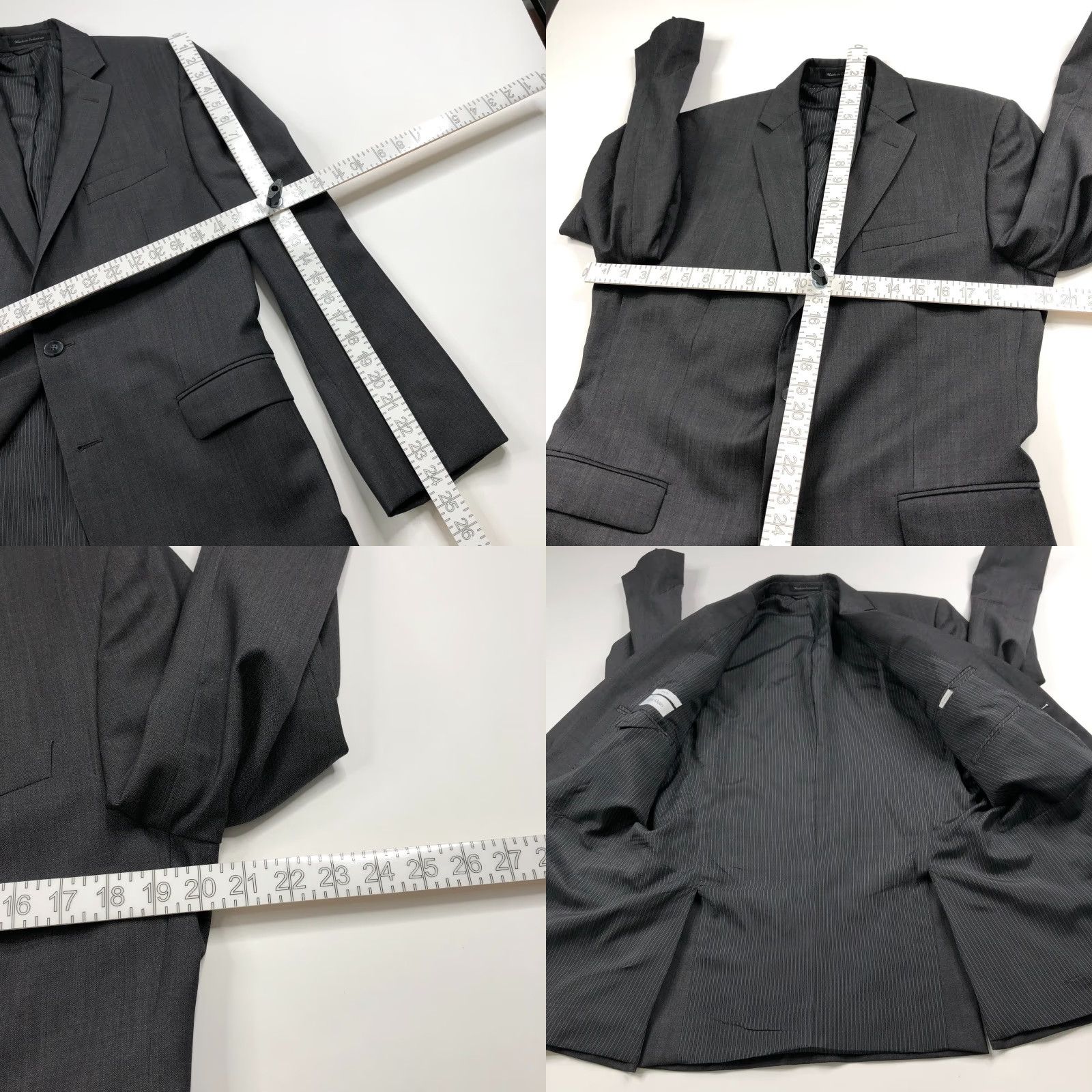 Calvin Klein Calvin Klein Slim Fit 38 Reg 100% Wool Button Blazer Sport Coat Jacket Gray MINT Mens Blazer Size 38R - 8 Thumbnail