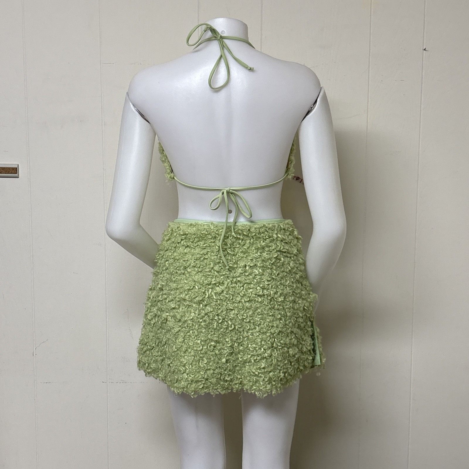 Fashion Nova Fashion Nova Bra Top Skirt Set w Leggings Size XL Green Faux Size XL / US 12-14 / IT 48-50 - 4 Thumbnail